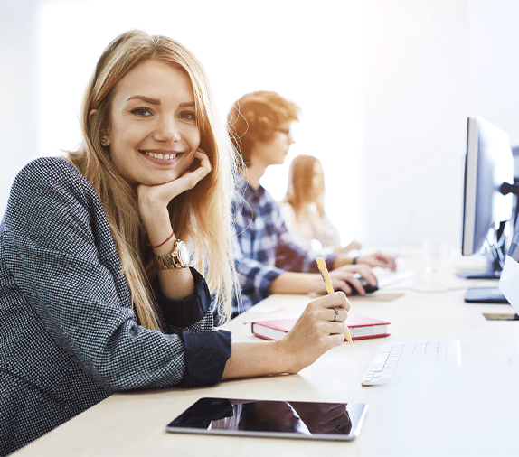 Students In Front Of Computers